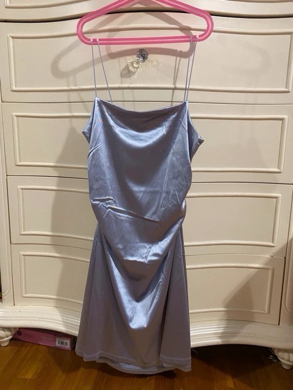 Satin Slip Dress in Light Lavender - Brand: